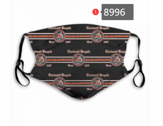 2020 NFL Cincinnati Bengals #2 Dust mask with filter->nfl dust mask->Sports Accessory